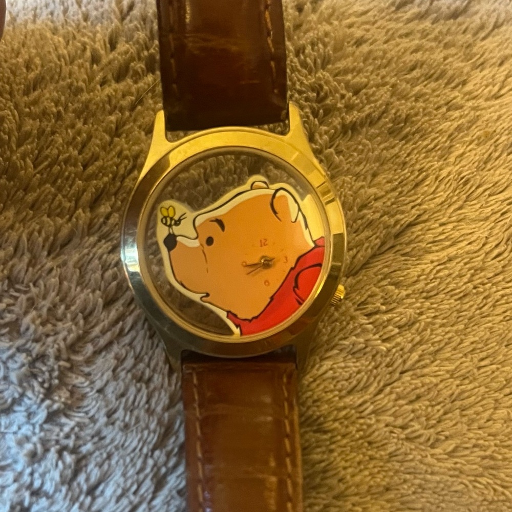 1990s Fossil Disney Parks Double sided Winnie the Pooh Watch
